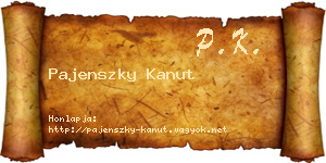 Pajenszky Kanut névjegykártya